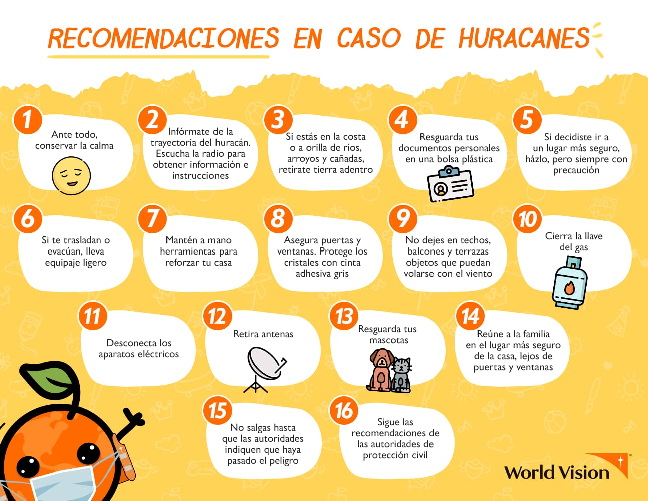 Recomendaciones en caso de huracanes